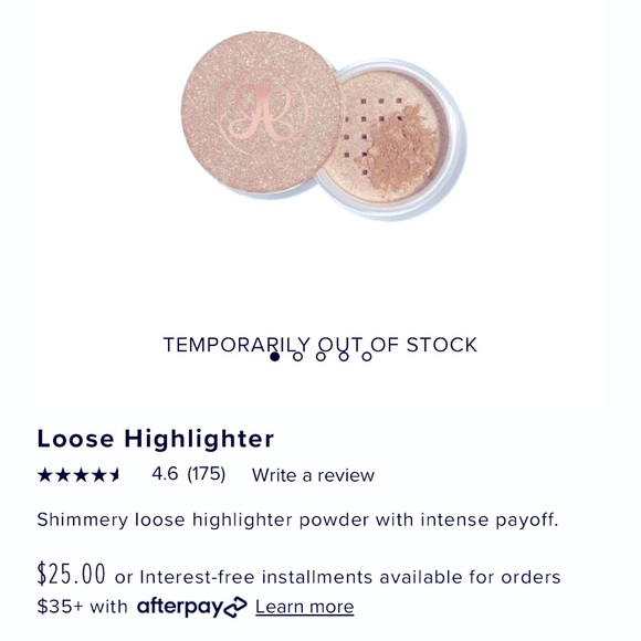 Anastasia Beverly Hills Loose Highlighter in SNOWFLAKE ✨Silver✨ - Picture 3 of 10